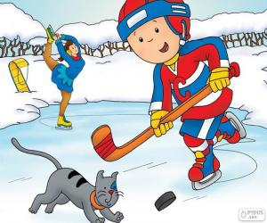 Puzle Caillou a Gilbert, hokej