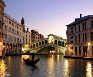 Puzle Ponte di Rialto, Benátky, Itálie