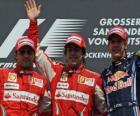 Fernando Alonso, Felipe Massa, Sebastian Vettel, Hockenheim, německé Grand Prix (2010) (1., 2. a 3. Utajované)